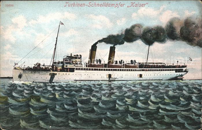 Dampfer Oceanliner Turbinen-Schnelldampfer Kaiser