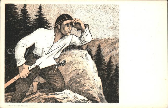 Tobler Viktor V.T. Festpostkarte 400. Jahrfeier Eintritt Appenzell Bund der Eidg