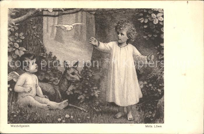 Loewe Meta Waldvoegelein Nr. 92 Engel Reh Kind