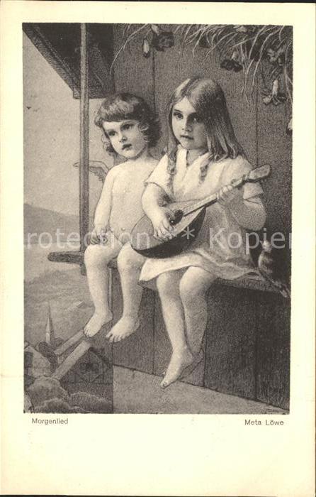 Loewe Meta Morgenlied Nr. 3 Kind Mandoline Engel Vogel
