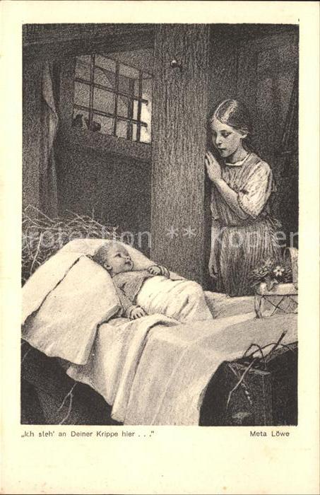 Loewe Meta Nr. 60 Christkind Krippe Kind