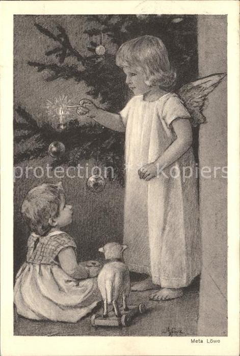 Loewe Meta Nr. 35 Engel Kind Rollschaf Kerze Weihnachtsbaum