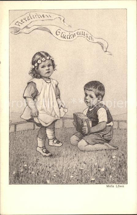 Loewe Meta Nr. 151 G Kinder Tanz Handharmonika Glueckwunsch