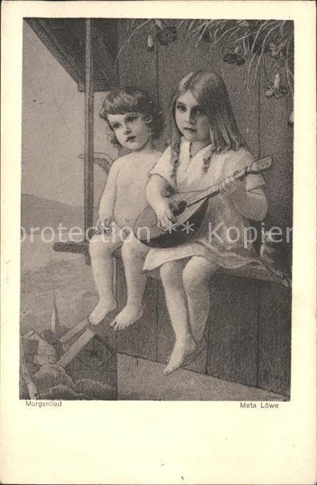 Loewe Meta Morgenlied Nr. 3 Kind Mandoline Engel Vogel
