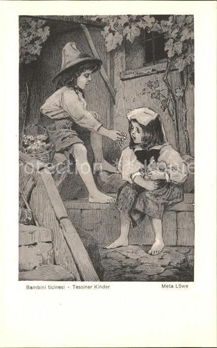 Loewe Meta Bambini ticinesi Tessiner Kinder Nr. 120 Puppe Trauben