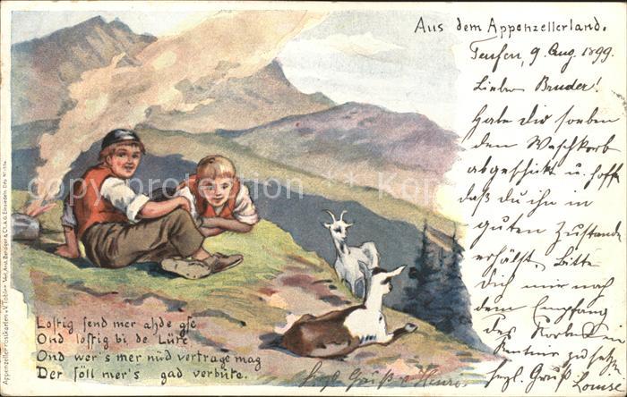 Tobler Viktor V.T. Appenzellerland Kinder Berge Ziegen Gedicht