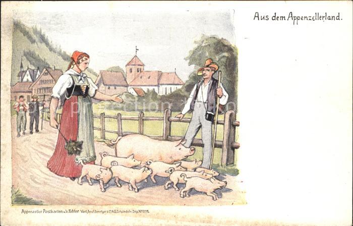 Tobler Viktor V.T. Appenzellerland Schweine Tracht