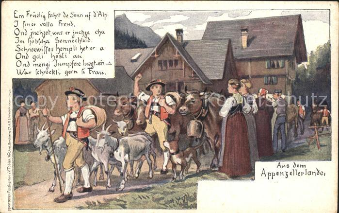 Tobler Viktor V.T. Appenzellerland Senn Alp Kühe Ziegen Ge