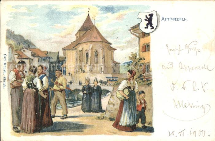 Tobler Viktor V.T. Appenzell Trachten Kirche