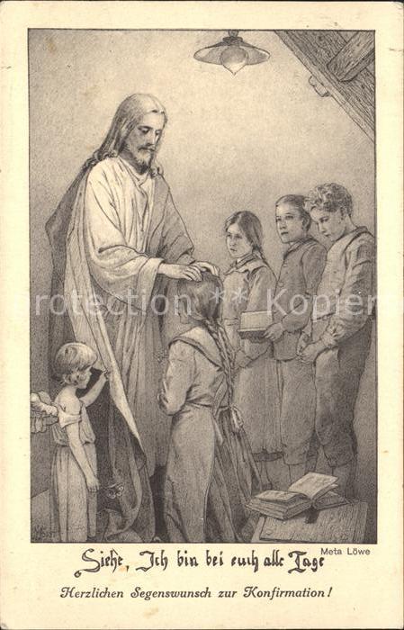 Loewe Meta Nr. 44 K Jesus Kinder Engel Bibel Konfirmation