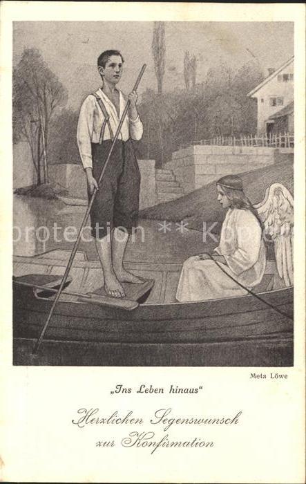 Loewe Meta Ins Leben hinaus Nr. 67 Schutzengel Kind Boot Konfirmation