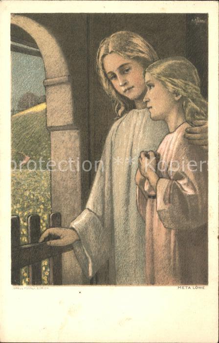 Loewe Meta Schutzengel Spendenkarte Schwerhoerigen-Fuersorge Schweiz