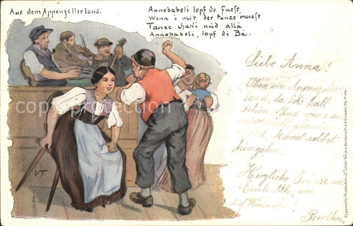 Tobler Viktor V.T. Appenzellerland Musikanten Geige Tanz Xylofon