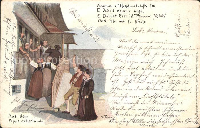 Tobler Viktor V.T. Appenzellerland Trachten Gedicht