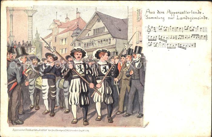 Tobler Viktor V.T. Appenzellerland Sammlung Landsgemeinde Leibgarde Parade