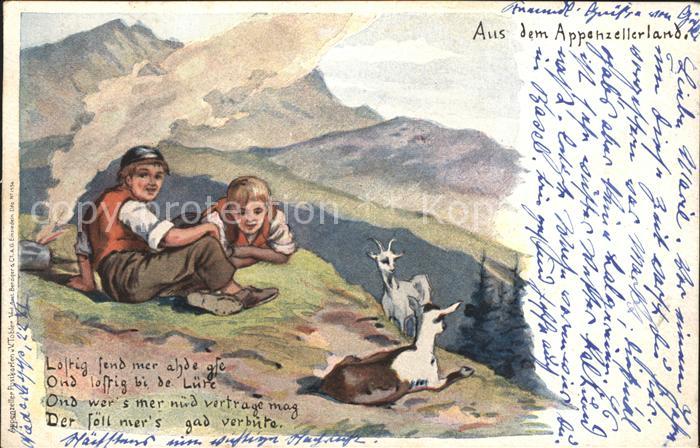 Tobler Viktor V.T. Appenzellerland Senner Ziegen Gedicht