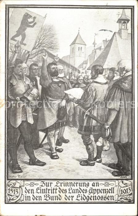 Tobler Viktor V.T. Eintritt Appenzell Bund der Eidgenossen
