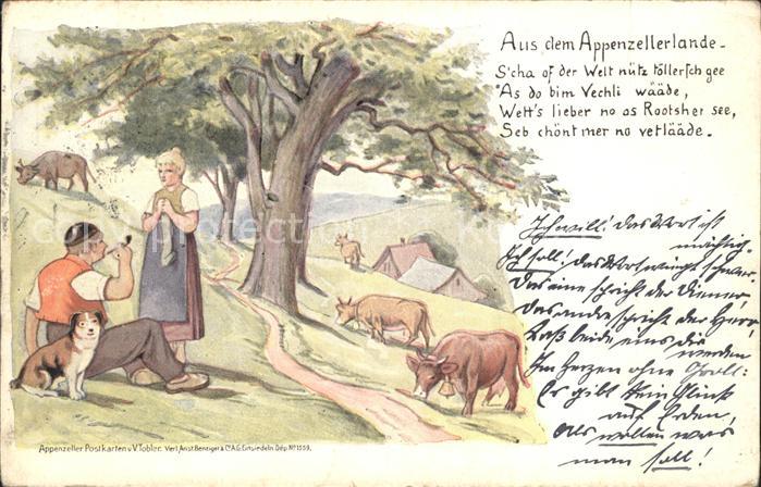Tobler Viktor V.T. Appenzellerland Hirte Kuehe Hund Gedicht