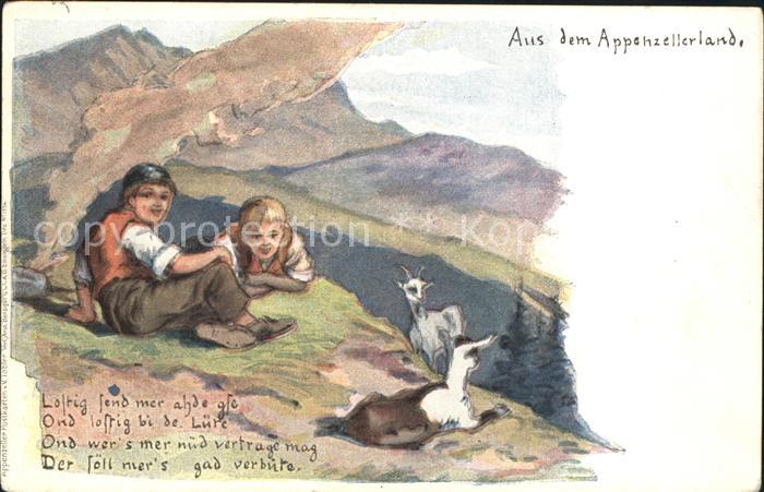Tobler Viktor V.T. Appenzellerland Senner Ziegen Berge Gedicht