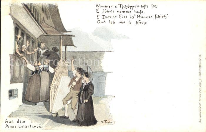 Tobler Viktor V.T. Appenzellerland Trachten Gedicht
