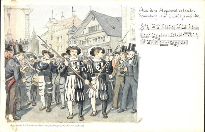 Tobler Viktor V.T. Appenzellerland Sammlung Landsgemeinde Leibgarde Parade