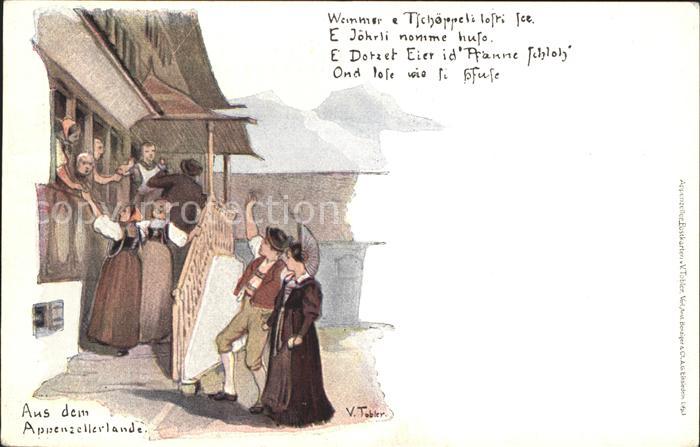 Tobler Viktor V.T. Appenzellerland Trachten Gedicht