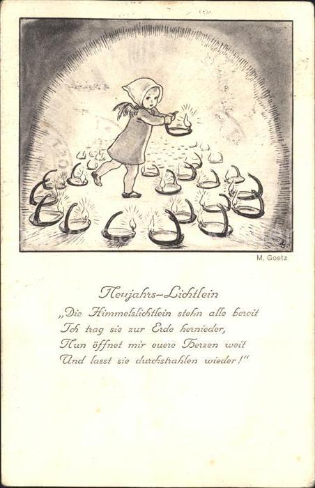 Goetz M. Neujahrs-Lichtlein Nr. 234 Gedicht Engel Kerzen