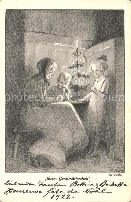 Goetz M. Beim Grossmuetterchen Kinder Tannenbaum