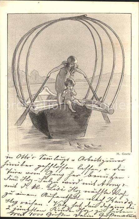 Goetz M. Nr. 175 Kinder Bootsfahrt Paddel