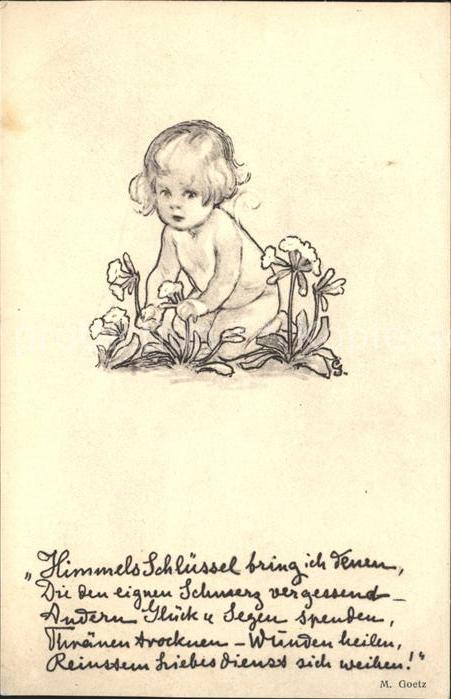 Goetz M. Nr. 157 Kind Blumen Gedicht