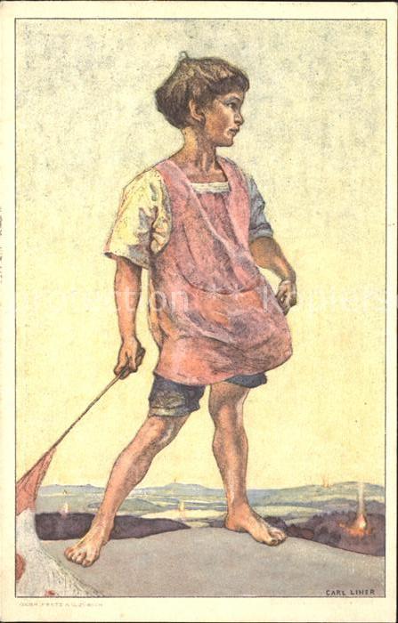 Liner Carl Kind Bundesfeier Schweiz Spendenkarte Fuersorge Invalide Krankenschwe