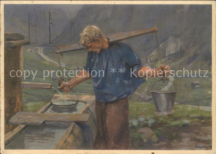 Liner Carl Das Wasser Brunnen Holztrog