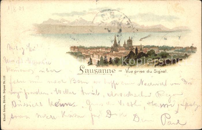Lausanne VD Vue prise du Signal