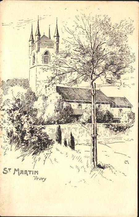 Vevey VD St Martin Zeichnung