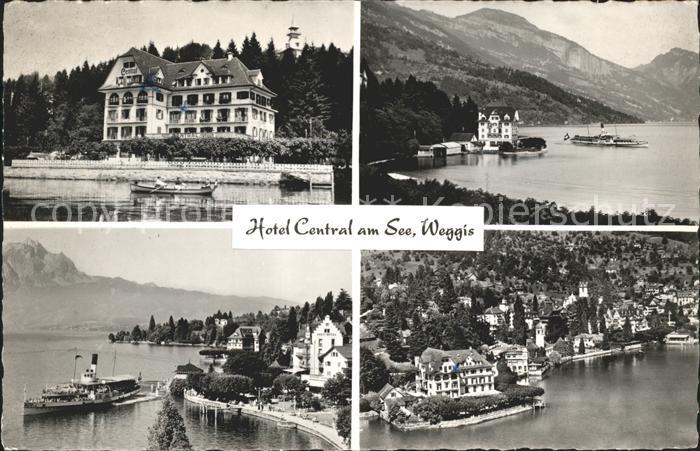 Weggis Vierwaldstaettersee Hotel Central am Vierwaldst?ttersee Dampfer