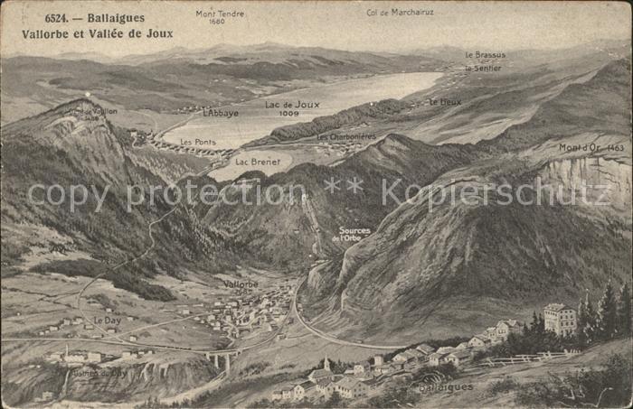 Vallorbe et Vallee de Joux avec Lac de Joux