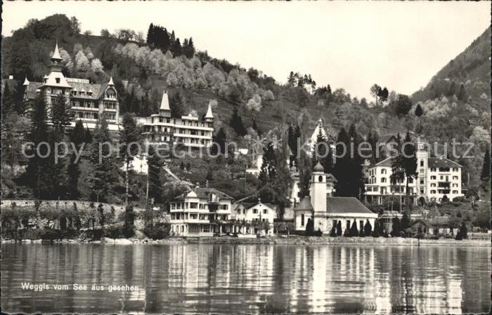 Weggis Vierwaldstaettersee vom See gesehen
