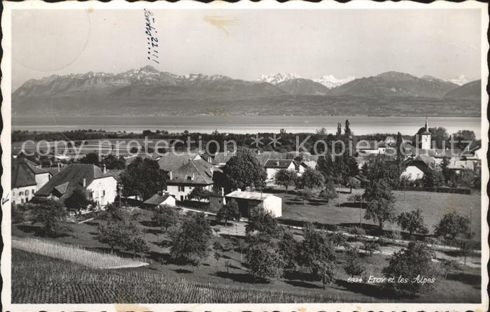 Etoy et les Alpes Vue generale