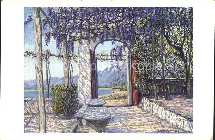 Locarno TI Garten Kuenstlerkarte