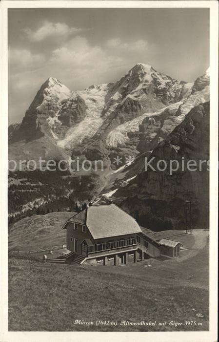 Muerren BE Allmendhubel mit Eiger
