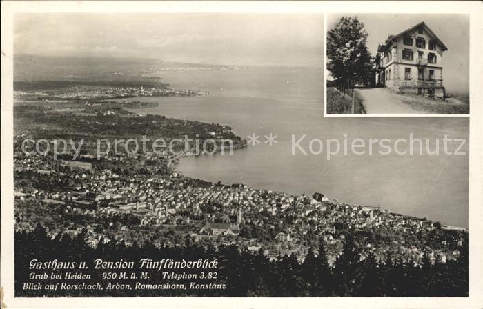Heiden AR Gasthaus Pension Fuenflaenderblick Grub Rorschach Arbon See