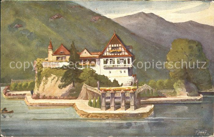 Weggis Vierwaldstaettersee Kuenstlerkarte Schloesschen