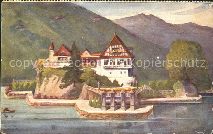 Vitznau Schloessli Hohenfels Kuenstlerkarte