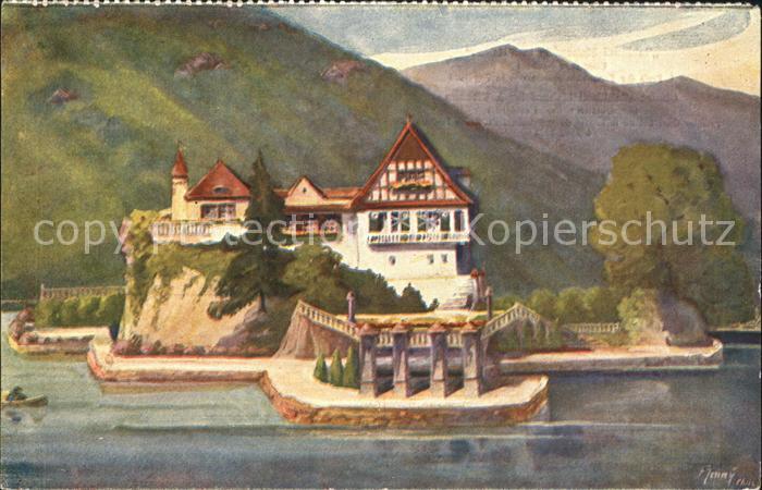 Vitznau Schloessli Hohenfels Kuenstlerkarte