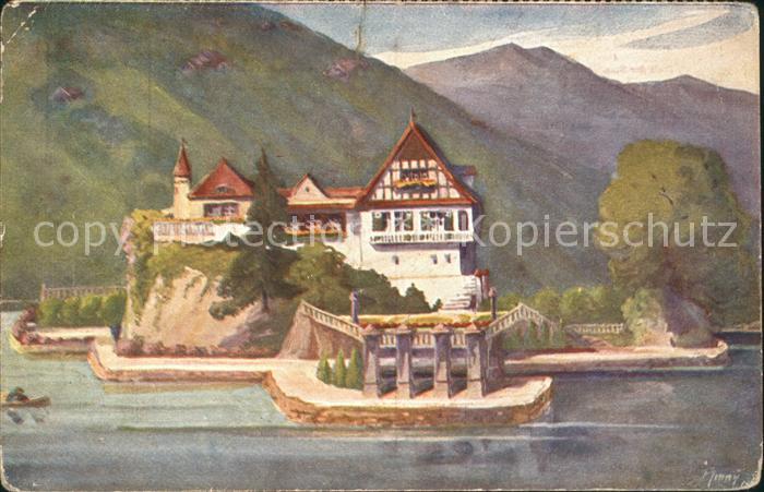 Vitznau Schloessli Hohenfels Kuenstlerkarte