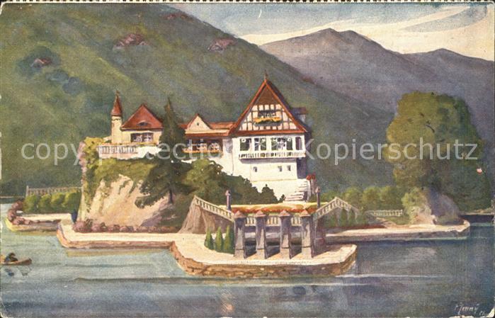 Vitznau Schloessli Hohenfels Kuenstlerkarte