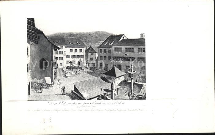 Baden AG Platz in den gr Baedern zu Baden