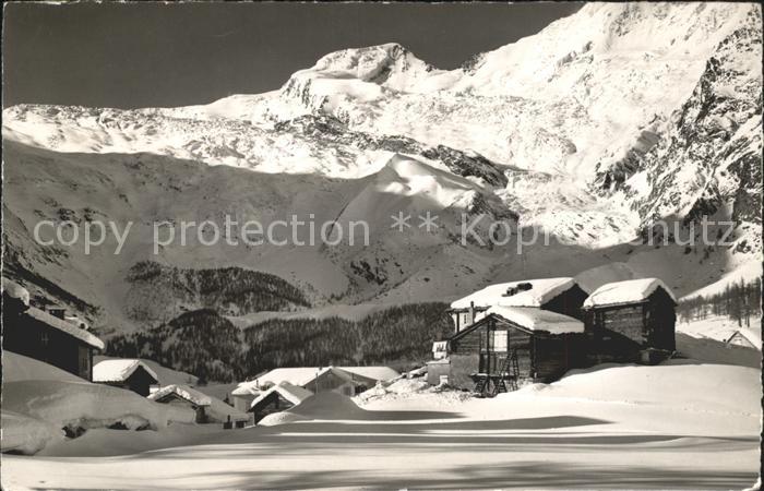 Saas-Fee mit Alphubel und Feegletscher