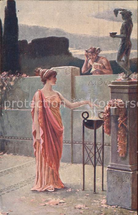 Kuenstlerkarte C.V. Muttich Goetterdaemmerung Nr. 1043