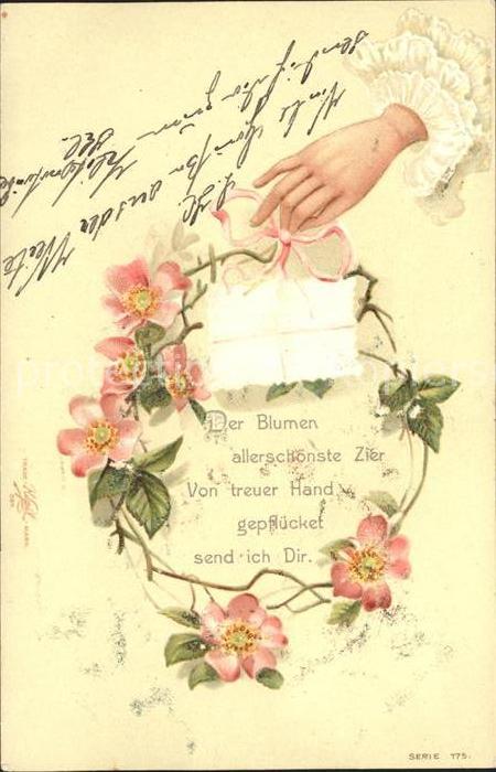 Rosen Gedicht Hand Litho